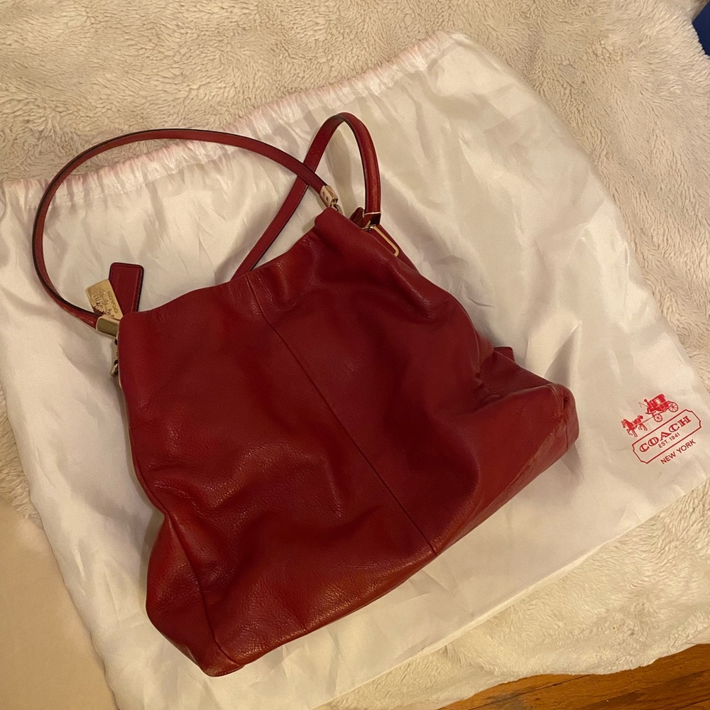Coach Phoebe Red Leather shoulder Bag - Picture 6 of 12